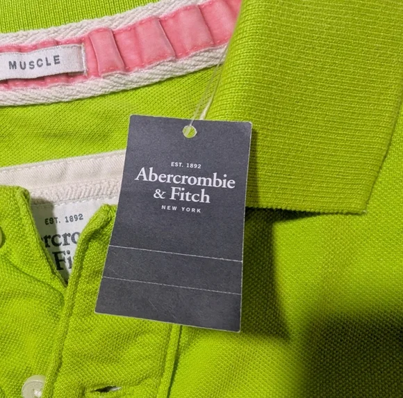 Abercrombie & Fitch Men's M NWT Pink Moose Muscle Polo Shirt - Picture 6 of 12